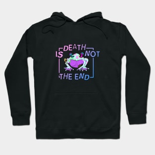 Death is Not the End: Cyan and Pink Hoodie